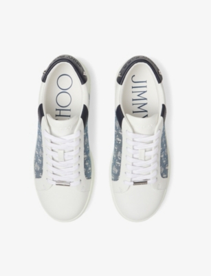 JIMMY CHOO Rome monogram leather low-top trainers