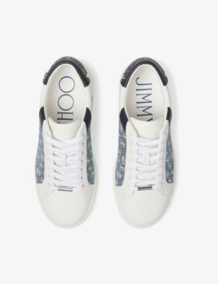 JIMMY CHOO Rome monogram leather low-top trainers