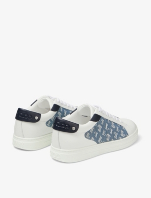 JIMMY CHOO Rome monogram leather low-top trainers