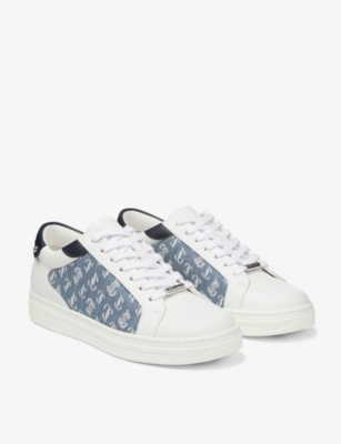 JIMMY CHOO Rome monogram leather low-top trainers