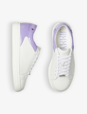 JIMMY CHOO Rome/F branded leather low-top trainers