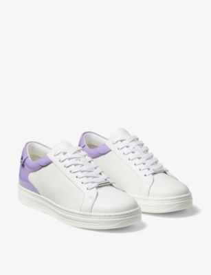 JIMMY CHOO Rome/F branded leather low-top trainers