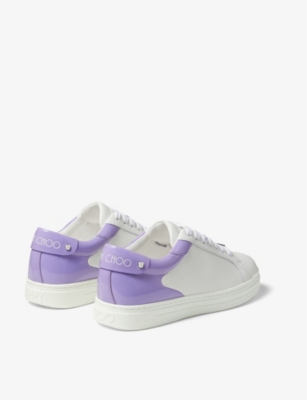 JIMMY CHOO Rome/F branded leather low-top trainers