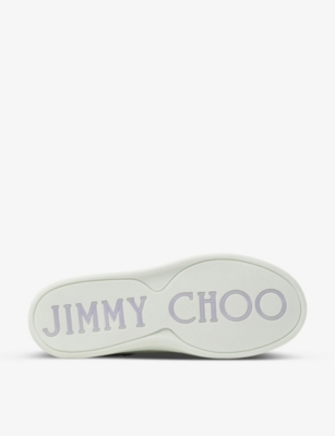 JIMMY CHOO Rome/F branded leather low-top trainers