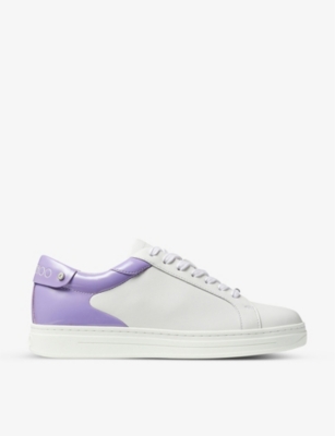 JIMMY CHOO Rome/F branded leather low-top trainers