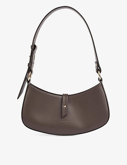 LK BENNETT: Beatrice logo-debossed leather shoulder bag