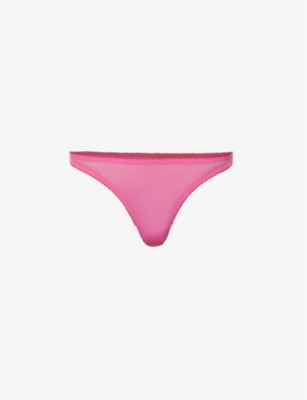 Dora Larsen Womens Hot Pink Pixie Semi-sheer Stretch-recycled Nylon ...