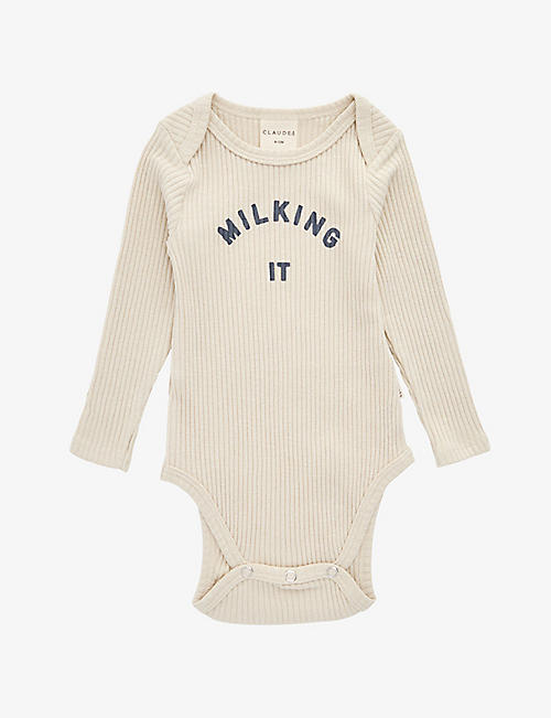CLAUDE & CO: Milking It 有机棉混纺婴儿服 0-12 个月