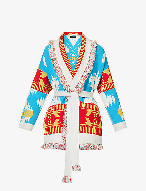 ALANUI: Icon jacquard-pattern cashmere cardigan