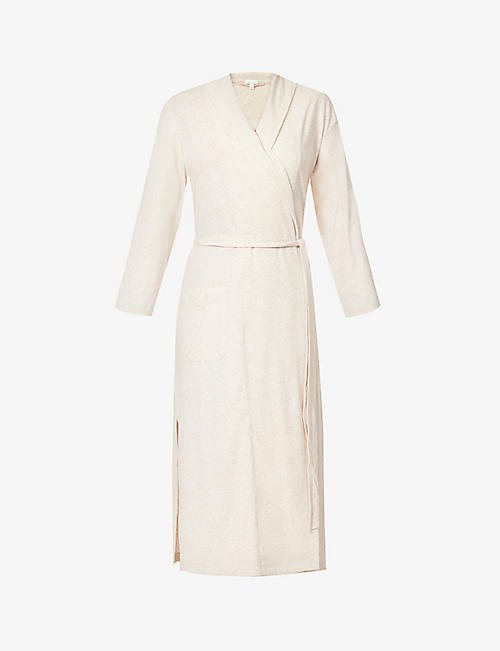 SKIN: Carina maxi organic-cotton robe