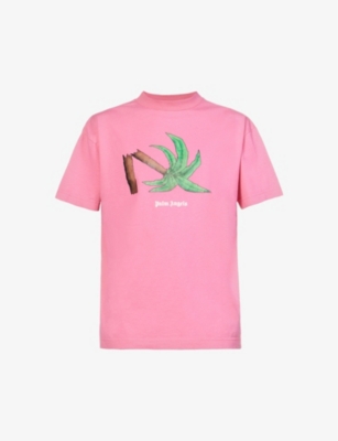 PALM ANGELS - Broken-palm graphic-print cotton-jersey T-shirt