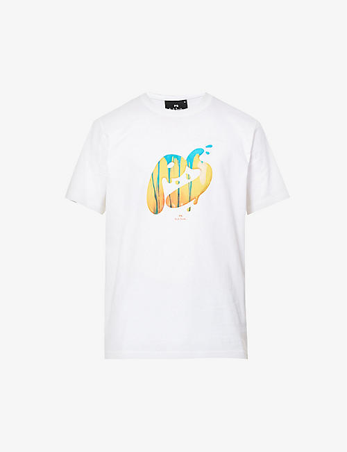 PS BY PAUL SMITH: Melting logo cotton-jersey T-shirt