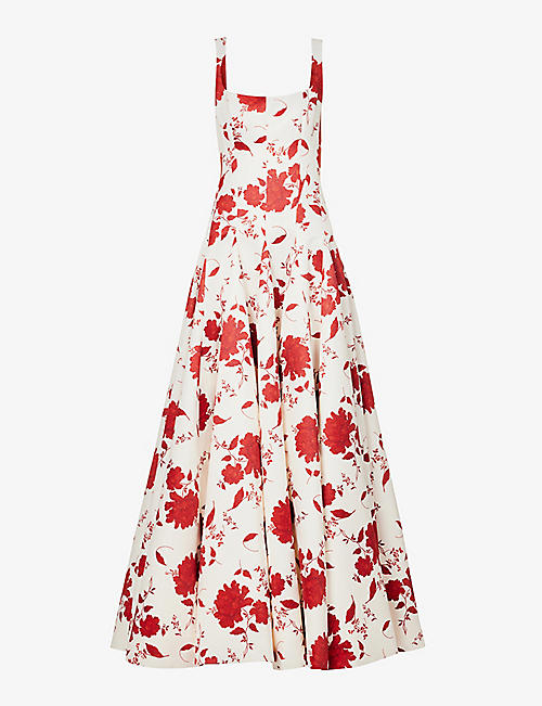EMILIA WICKSTEAD: Viri floral-patterned woven maxi dress