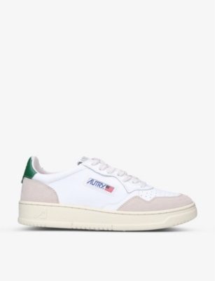 Shop Autry Men's White/comb Medalist Low-top Leather Trainers