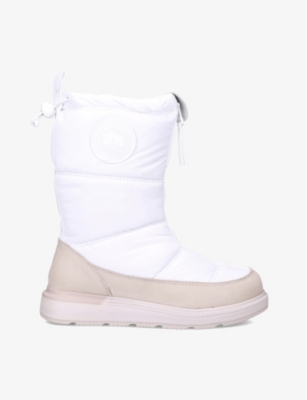 Canada Goose Cypress Fold-down Puffer Boots In White/comb
