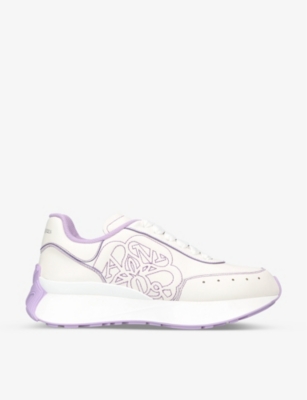 Alexander Mcqueen Sprint Runner Low-top Sneakers In White/comb