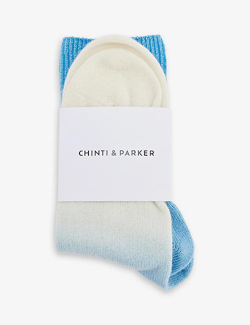 CHINTI AND PARKER: Ombre-pattern wool-blend socks