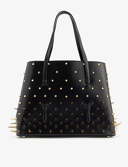 ALAIA: Mina spike-embellished leather top-handle bag