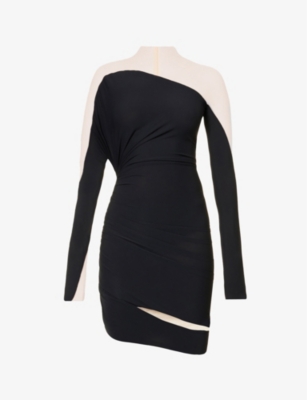 Mugler Dress In Black Nude 01