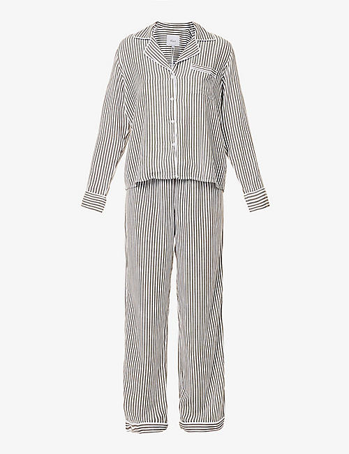RAILS: Clara stripe woven pyjamas