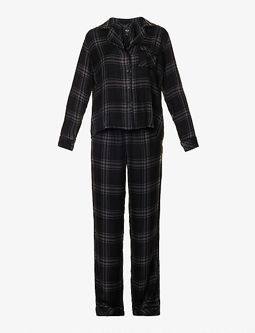 RAILS: Clara check-print pyjama set