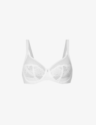 CHANTELLE - Orangerie floral-embellished underwired stretch-lace bra
