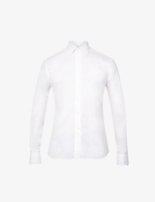Corneliani Cotton Long-sleeve Tech Shirt In White