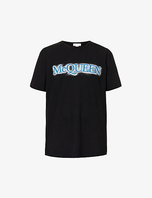 ALEXANDER MCQUEEN: Brand-embroidered cotton-jersey T-shirt