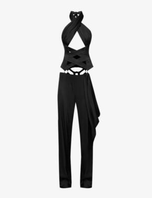 DI PETSA: Crossover stretch-woven dress