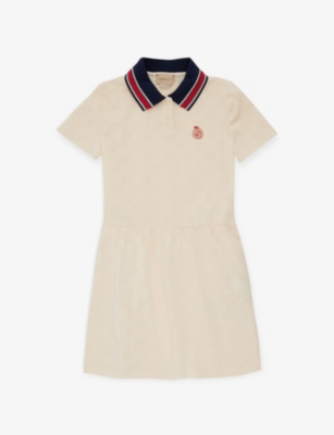 Children's cotton jersey dress with Horsebit in pink