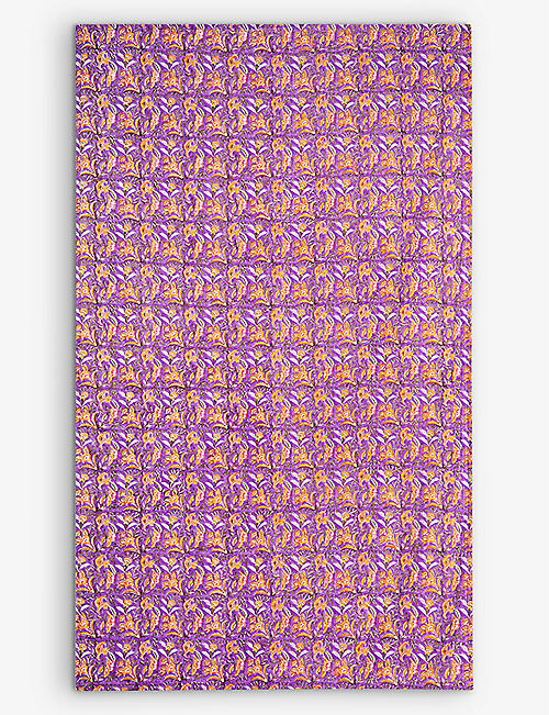 ANNA + NINA: Bed of Flowers organic-cotton tablecloth 150cm x 255cm
