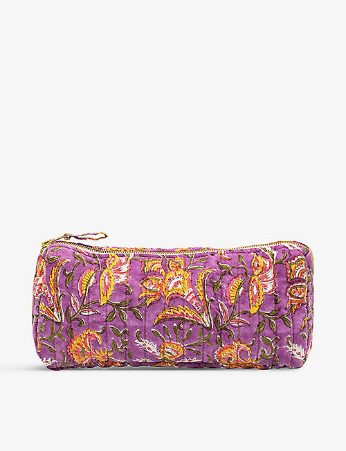 ANNA + NINA: Bed Of Flowers floral-print organic-cotton pouch
