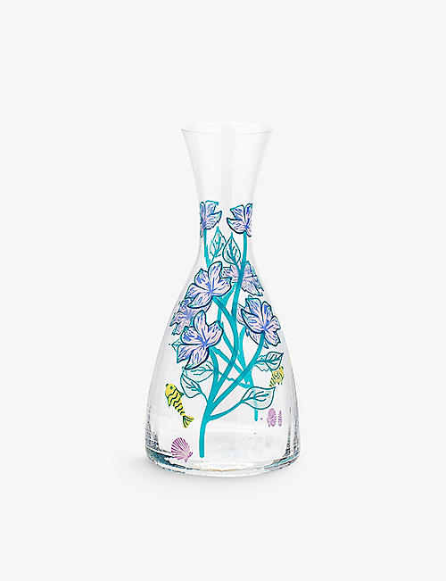 ANNA + NINA: Botanical Sea Garden glass carafe 27cm