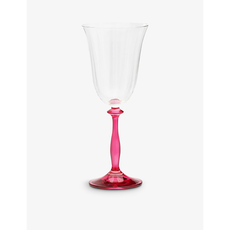 Anna + Nina Fuchsia Contrast-stem Wine Glass 21cm