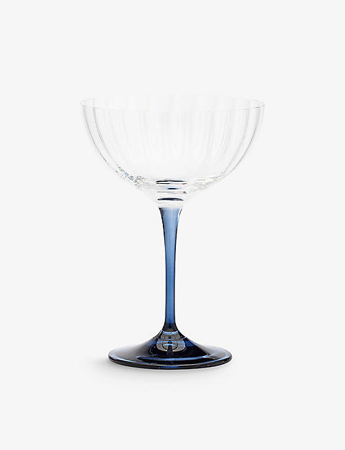 ANNA + NINA: Ocean contrast-stem champagne glass 15.5cm