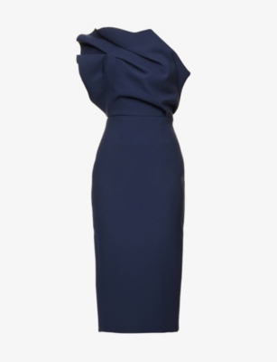 strapless open back dress One-Shoulder Short Dress with Shawl and Flower Accessories – Aurora Fashion main image 0