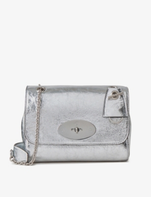 MULBERRY MULBERRY WOMEN'S SILVER LILY METALLIC LEATHER SHOULDER BAG,62969803