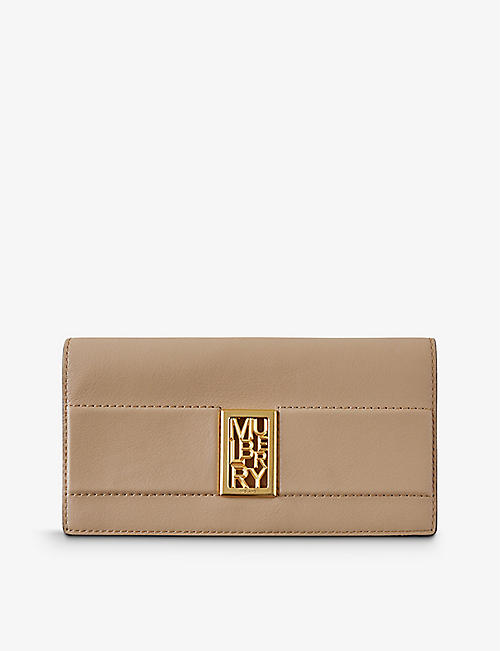 MULBERRY: Sadie logo-plaque leather card wallet