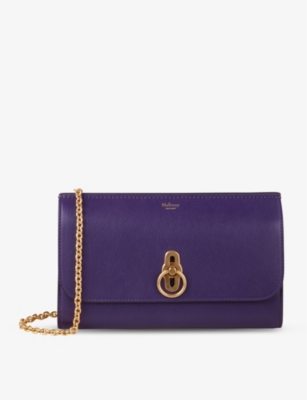 Mulberry Womens Purple Womens Amethyst Amberley Leather Clutch Bag