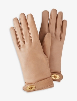 MULBERRY - Darley postman’s-lock leather gloves | Selfridges.com