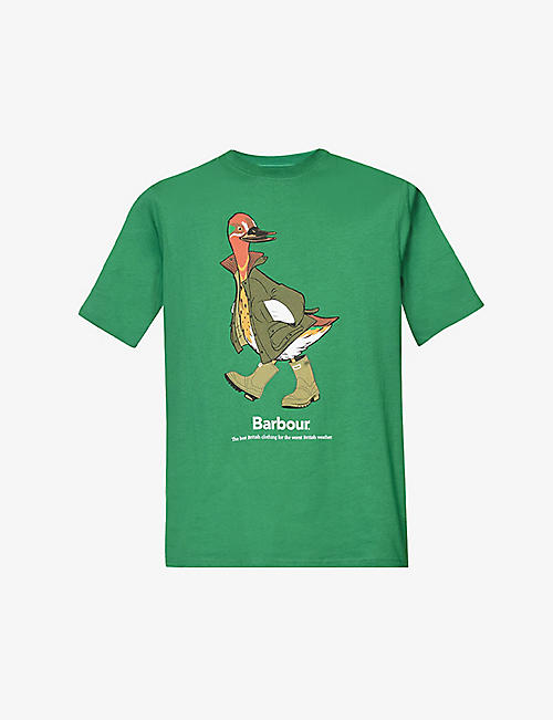 BARBOUR: Barbour x Noah graphic-print cotton-jersey T-shirt