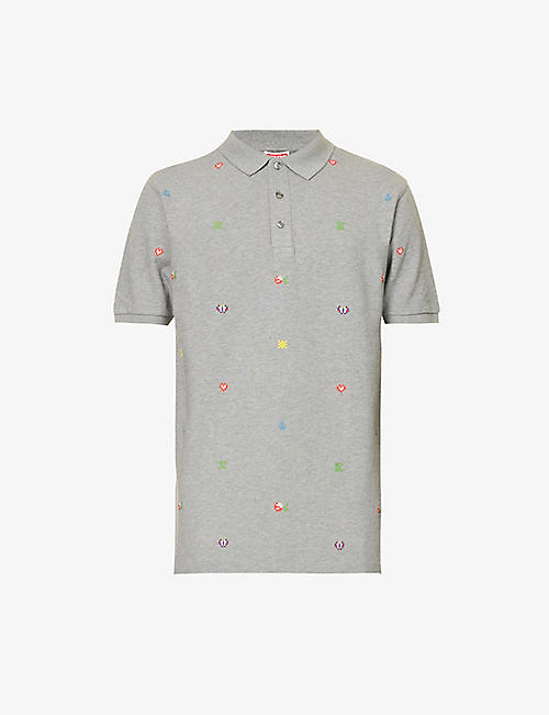 KENZO: Pixel slim-fit cotton-piqué polo shirt