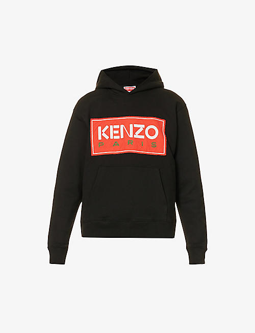 KENZO: Logo-print stretch-cotton jersey hoody