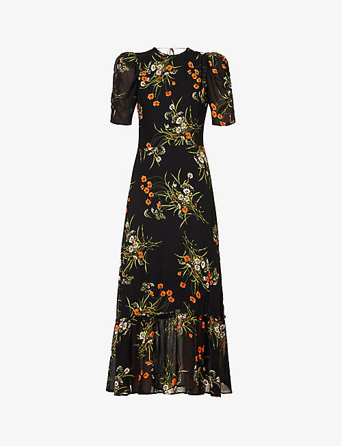 REFORMATION: Addaline floral-print woven midi dress