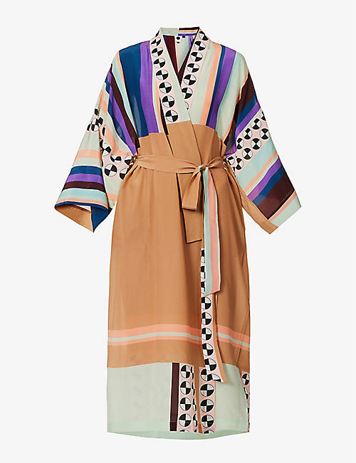 LOUISA PARRIS: The Robe abstract-print silk kimono