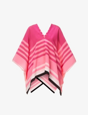LOUISA PARRIS: Majorca stripe-print silk blouse