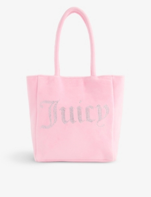 JUICY COUTURE Crystal embellished velour tote bag Selfridges