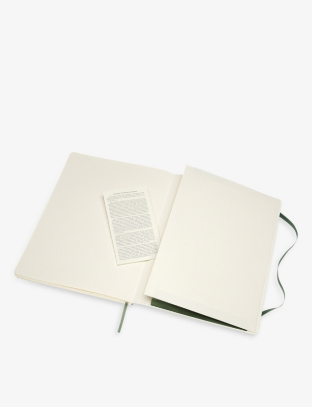 Classic XL soft-cover plain leather notebook
