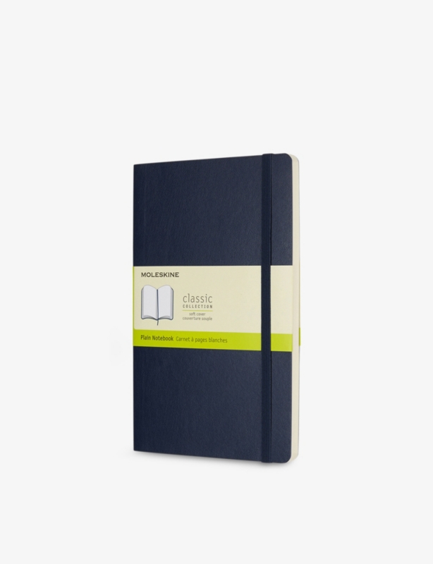 Large soft-cover plain notebook 21cm x 13cm