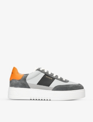 AXEL ARIGATO: Orbit Vintage contrast-panel leather and suede trainers